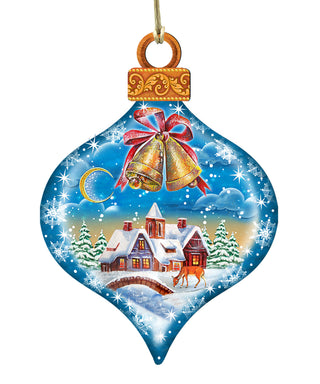 Winter Drop Ornament Door Decor by G. DeBrekht - Christmas Santa Snowman Decor - 8112182H