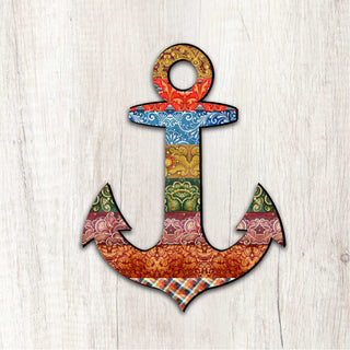 Decorated Anchor Coastal Door Decor by G. DeBrekht - Coastal Holiday Decor - 8198521-2H
