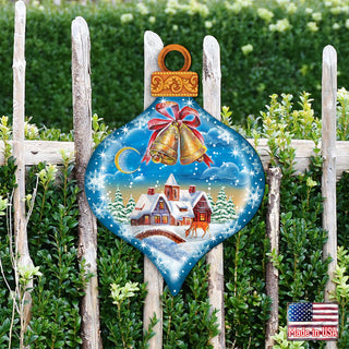 Winter Drop Ornament Door Decor by G. DeBrekht - Christmas Santa Snowman Decor - 8112182H