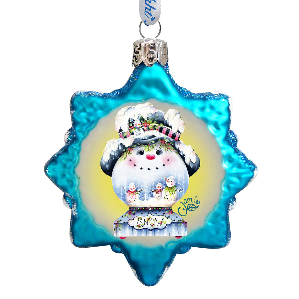 The Sweetest Season Mercury Glass Ornament by Jamie Mills-Price - Christmas Santa Snowman Décor - 778212-7508