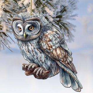 a painting of an owl perched on a branch