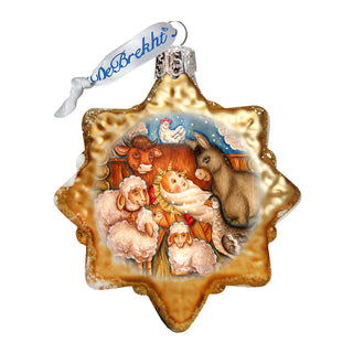 Village Nativity Mercury Glass Ornament by G. DeBrekht - Nativity Holiday Décor - 773031