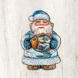 Goldfish Santa Christmas Door Decor by G. DeBrekht - Christmas Santa Snowman Decor - 8118201H