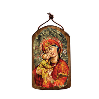 Holy Virgin Mary Religious Orthodox Sacred Icon Ornament - Inspirational Icon Décor - 87011