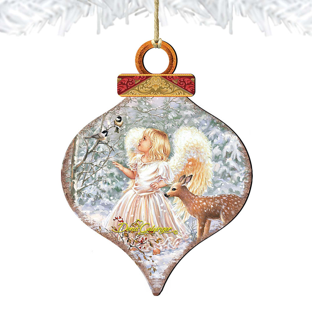 Sweet Christmas Blessings Wooden Ornaments by Gelsinger - Nativity Holiday Decor - 8031122-1703