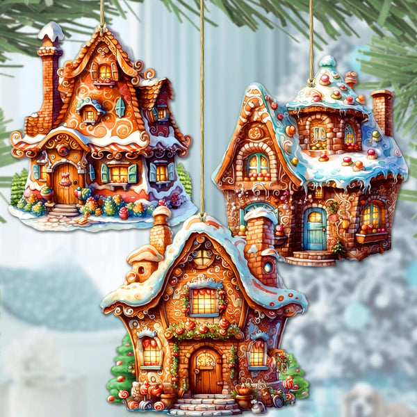 Christmas Village House Decoration Creative Resin Ornament Christmas  Village Collection Indoor Room Decor,Perfect Christmas Gifts 