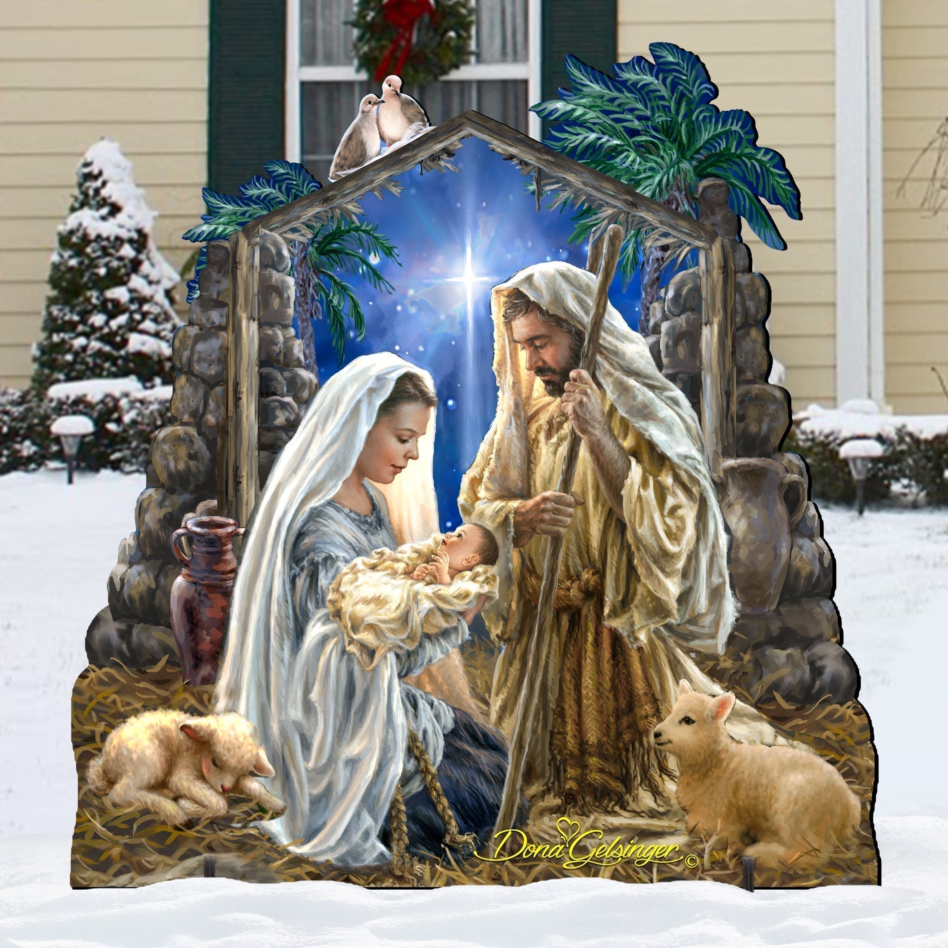 Glory to God outdoor Christmas decoration