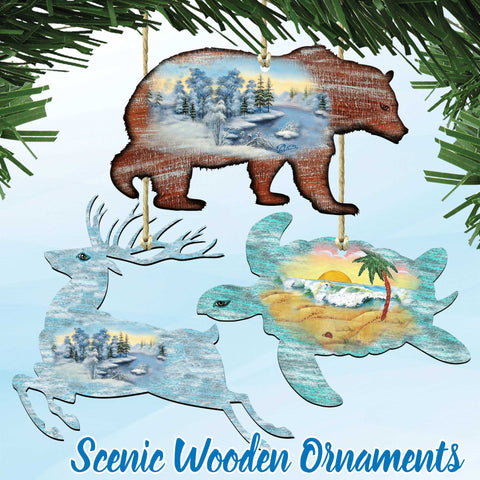 Nature & Wildlife Wooden Ornaments