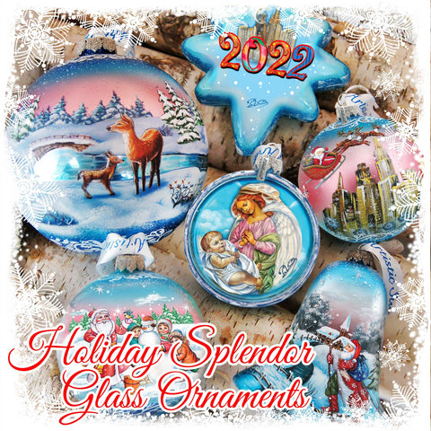 Holiday Splendor Glass Ornaments - G.DeBrekht