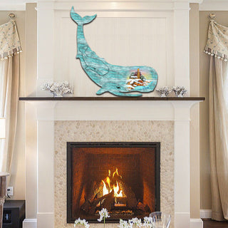 Whale Family Decorative Door Decor by G. DeBrekht - Coastal Holiday Decor - 8198516H