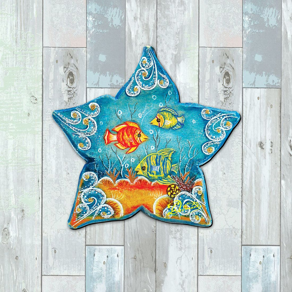 Sea Starfish Beach House Door Decor by G. DeBrekht - Coastal Holiday Decor - 8126151H