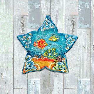 Sea Starfish Beach House Door Decor by G. DeBrekht - Coastal Holiday Decor - 8126151H