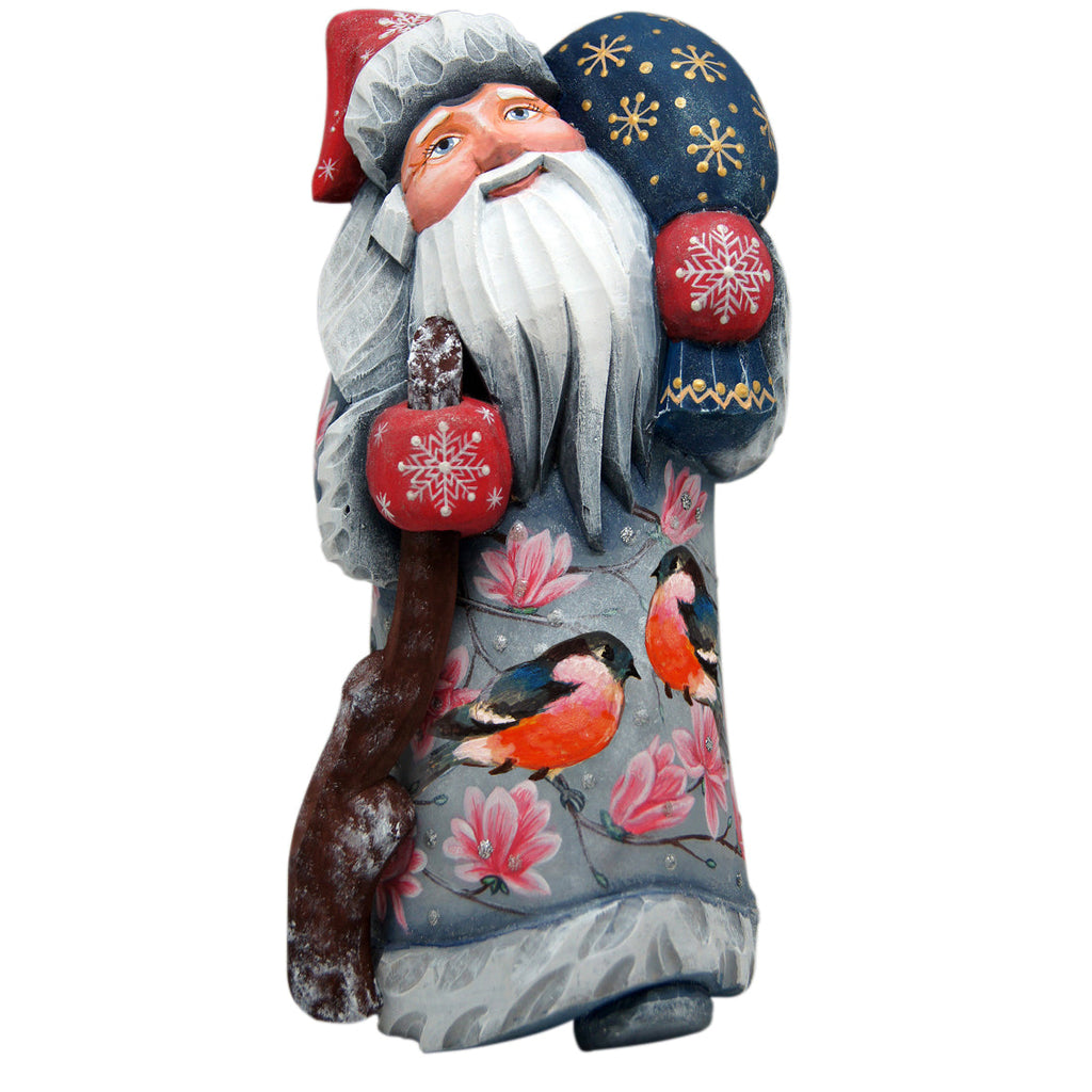 Red Robin Santa Hand-Painted WOODCARVED Masterpiece by G. DeBrekht - Wildlife Holiday Decor - 8215100M *** PRE-ORDER - Handmade Just for You! ***