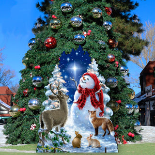 Heaven Wildlife Snowman Frosty Friends Outdoor by D. Gelsinger - Christmas Decor - 8461049F-1801