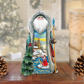 Santas Lookout Hand-Painted WOODCARVED Masterpiece by G. DeBrekht - Christmas Decor - 8218472 *** PRE-ORDER - Handmade Just for You! ***