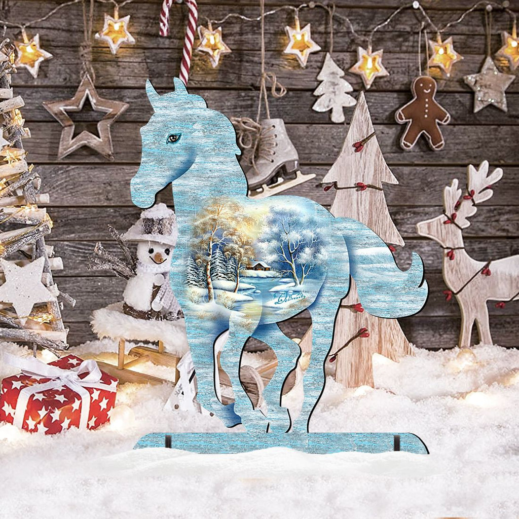 Running Pony Wildlife Outdoor Decor by G. DeBrekht - Wildlife Holiday Decor - 8198155F