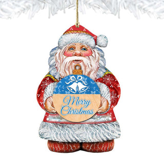 Merry Christmas Wooden Ornaments by G. DeBrekht - Christmas Santa Snowman Decor - 8117810-MC