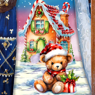 Gingerbread House Santa Hand-Painted WOODCARVED Masterpiece Figurine by G. DeBrekht - Christmas Decor - 8215950