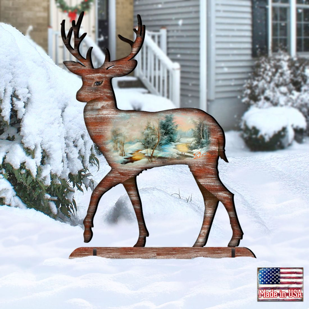 Woodsy Deer Wildlife Outdoor Decor by G. DeBrekht - Wildlife Holiday Decor - 8198211-2F