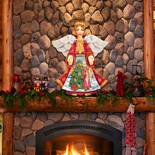 Christmas Tree Angel Nativity Door Decor by G. DeBrekht - Nativity Holiday Decor - 8154103H