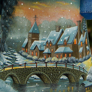 Frosted Village Santa Hand-Painted WOODCARVED Masterpiece by G. DeBrekht - Christmas Decor - 2821706