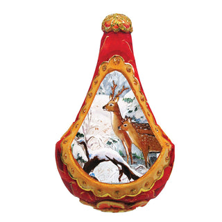 Santa on Sleigh Sculpted Hand-Painted Christmas Ornament by G. DeBrekht - Christmas Santa Snowman Decor - 622514