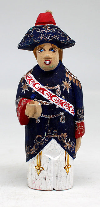 Limited Edition Soldier WOODCARVED Handpainted Ornament 4.5