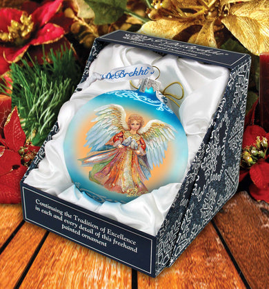 Angel Ball Glass Ornament by G. Debrekht - Nativity Holiday Decor - 73385