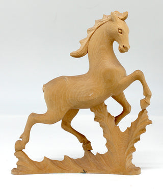 One-of-a-Kind Prancing Horse Wood carved Figurine 7
