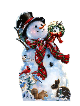 An Old-fashioned Christmas  Outdoor Scene by D. Gelsinger - Christmas Santa Snowman Decor - 8461018F-1563