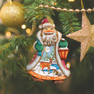 Santa Quiet Day Sculpted Hand-Painted Christmas Figurine by G. DeBrekht - Christmas Santa Snowman Decor - 661411
