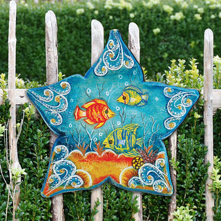 Sea Starfish Beach House Door Decor by G. DeBrekht - Coastal Holiday Decor - 8126151H