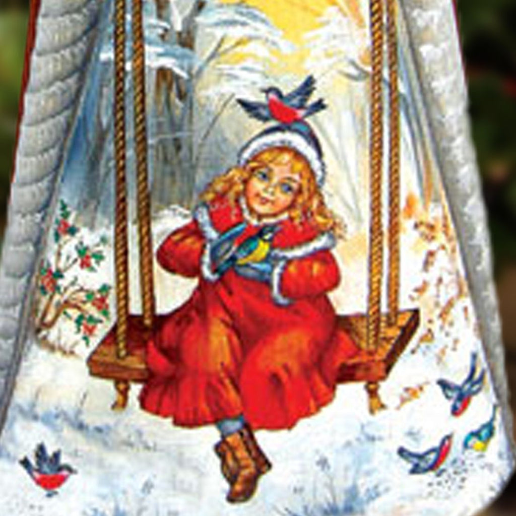 Morning Greetings Santa Hand-Painted WOODCARVED Figurine by G.DeBrekht - Christmas Decor - 243010 *** PRE-ORDER - Handmade Just for You! ***