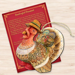 Tom the Turkey Wooden Ornaments by G. DeBrekht - Thanksgiving Halloween Decor - 8158904