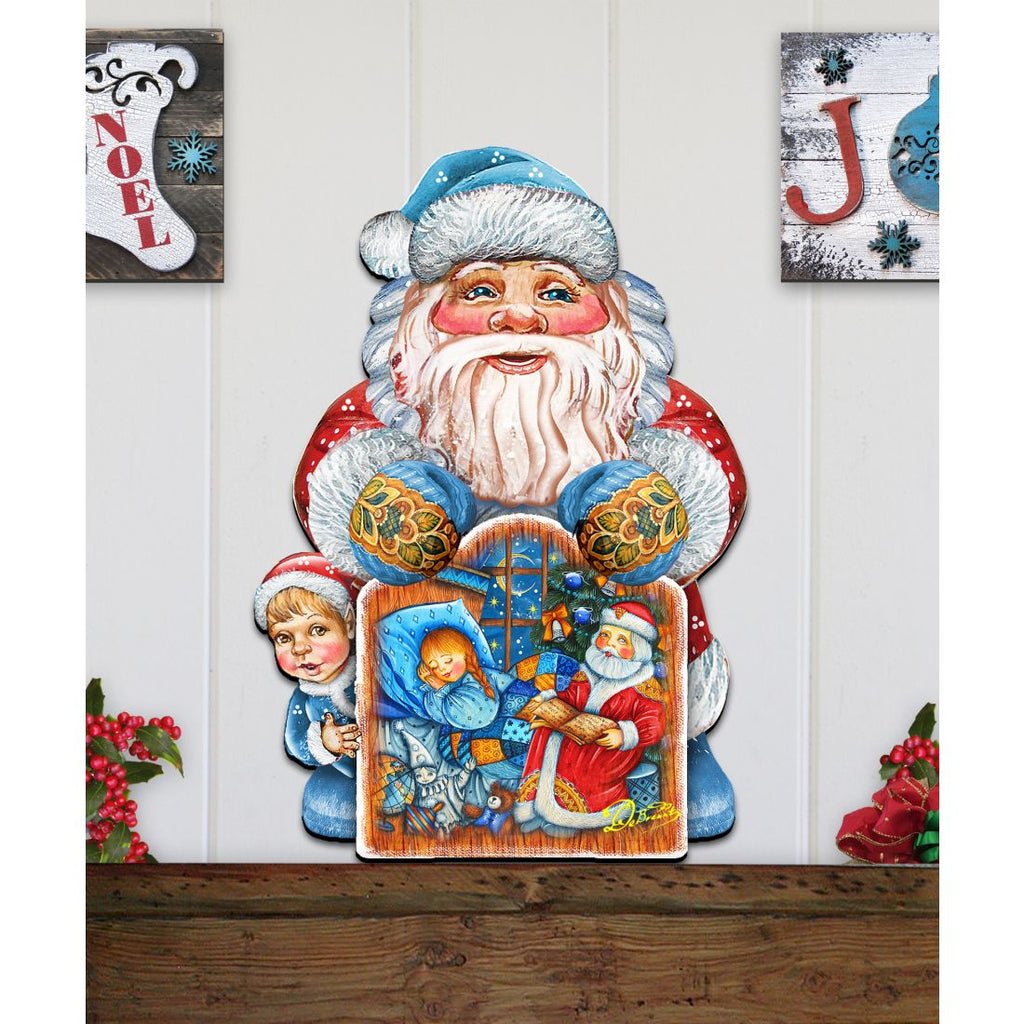 Christmas Night Christmas Door Decor by G. DeBrekht - Christmas Santa Snowman Decor - 8119173H