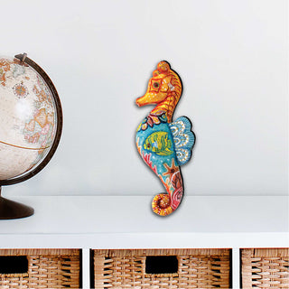 Seahorse Beach House Coastal Door Decor by G. DeBrekht - Coastal Holiday Decor - 8126111H