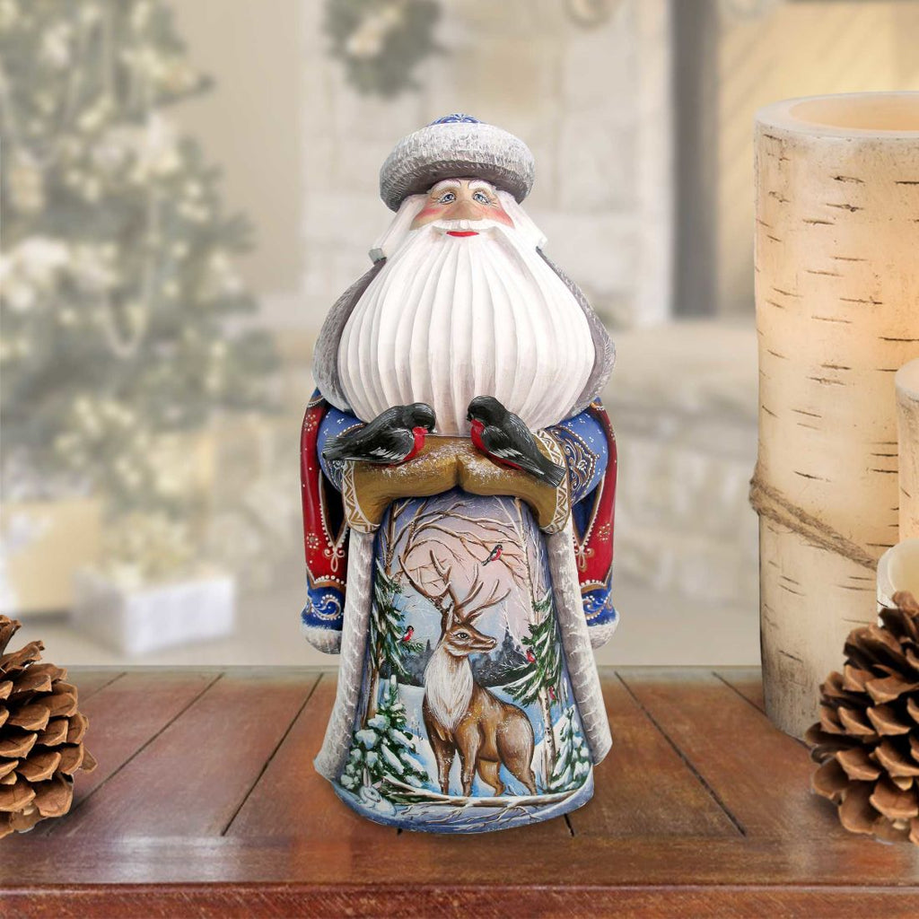 Peaceful Presents Santa Hand-Painted WOODCARVED Masterpiece by G. DeBrekht - Wildlife Holiday Decor - 821821 *** PRE-ORDER - Handmade Just for You! ***
