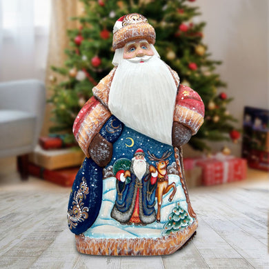 Frosting Story Santa Hand-Painted WOODCARVED Masterpiece by G. DeBrekht - Wildlife Holiday Decor - 8214821 *** PRE-ORDER - Handmade Just for You! ***
