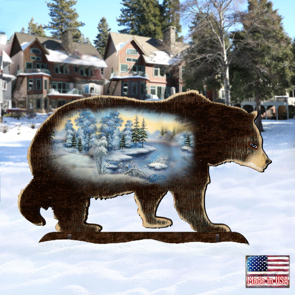 Black Bear Wildlife Outdoor Decor by G. DeBrekht - Wildlife Holiday Decor - 8198215F