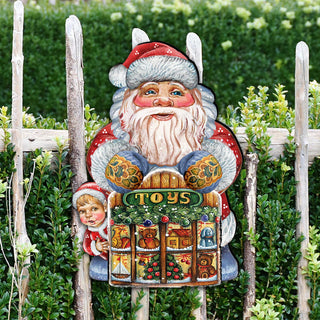 Toy Shop Santa Christmas Door Decor by G. DeBrekht - Christmas Santa Snowman Decor - 8119172H