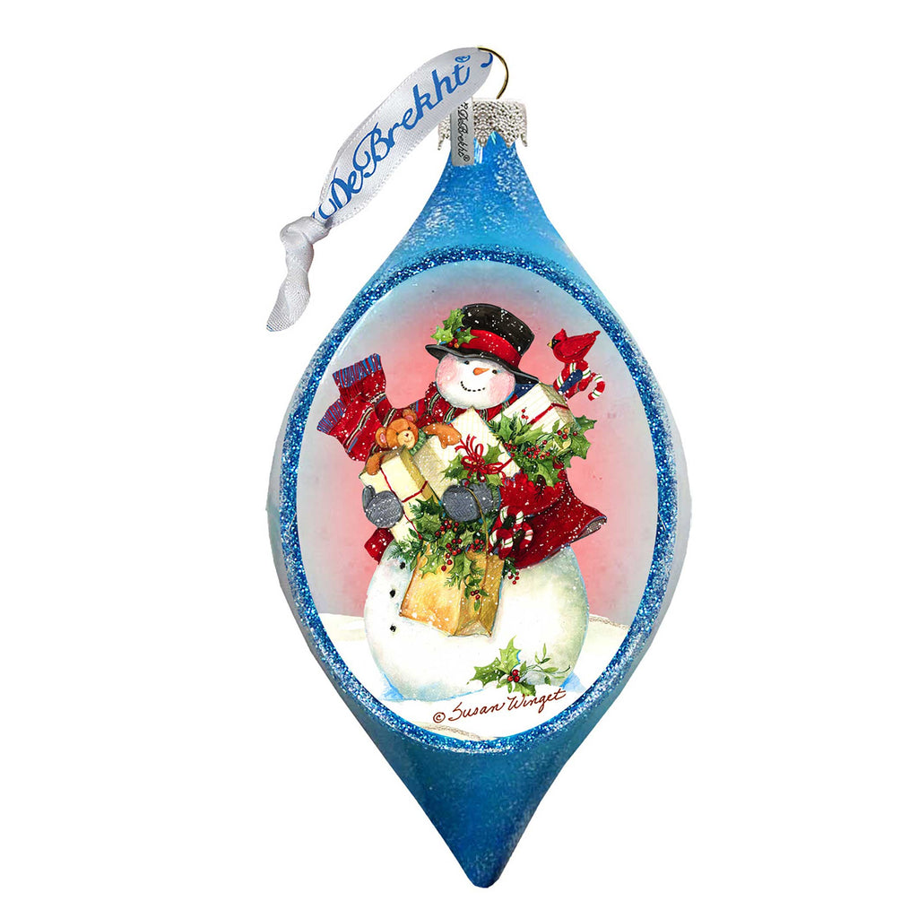 Gift of Snowman Glass Ornament by Susan Winget - Christmas Santa Snowman Decor - 757-201-SW