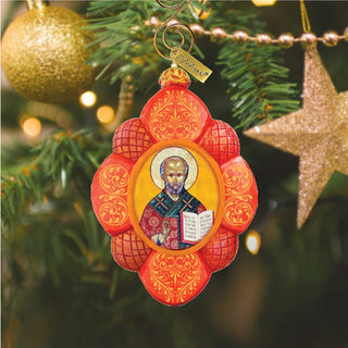 Saint Nick Sculpted Hand-Painted Christmas Ornament by G. DeBrekht - Nativity Holiday Decor - 610833