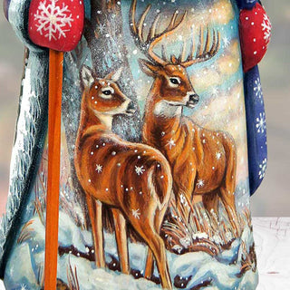 Santa Reindeer Family Hand-Painted WOODCARVED Masterpiece by G. DeBrekht - Wildlife Holiday Decor - 821512 *** PRE-ORDER - Handmade Just for You! ***