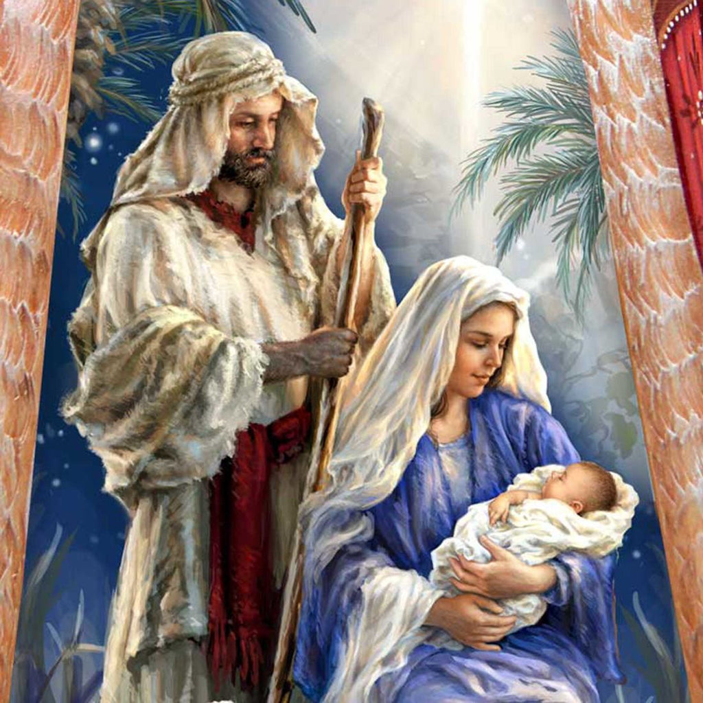 Holy Night Santa Hand-Painted WOODCARVED Figurine by D. Gelsinger - Nativity Holiday Decor - 242102-1618