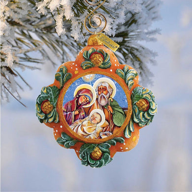 Nativity Sculpted Hand-Painted Christmas Ornament by G. DeBrekht - Nativity Holiday Decor - 61025122