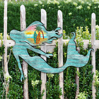 Mermaid Coastal Door Decor by G. DeBrekht - Coastal Holiday Decor - 8198514H