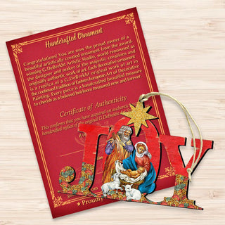 Regal Joy Nativity Wooden Ornaments by G. DeBrekht - Nativity Holiday Decor - 8121456