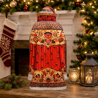 Christmas Carnival Santa Hand-Carved Wooden Figurine - WOODCARVED Masterpiece by G. DeBrekht - 2156253