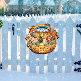 Noah's Ark Nativity Door Decor by G. DeBrekht - Nativity Holiday Decor - 8114050H