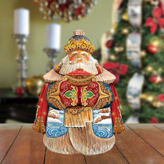 Voyage Santa Hand-Painted WOODCARVED Masterpiece by G. DeBrekht - Nativity Holiday Decor - 241132 - SPECIAL ORDER *** PRE-ORDER - Handmade Just for You! ***
